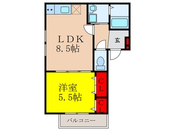 フジパレス吹田清和園Ⅰ番館の物件間取画像